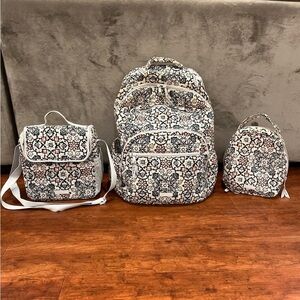 Vera Bradley XL Backpack and 1 Lunchboxes